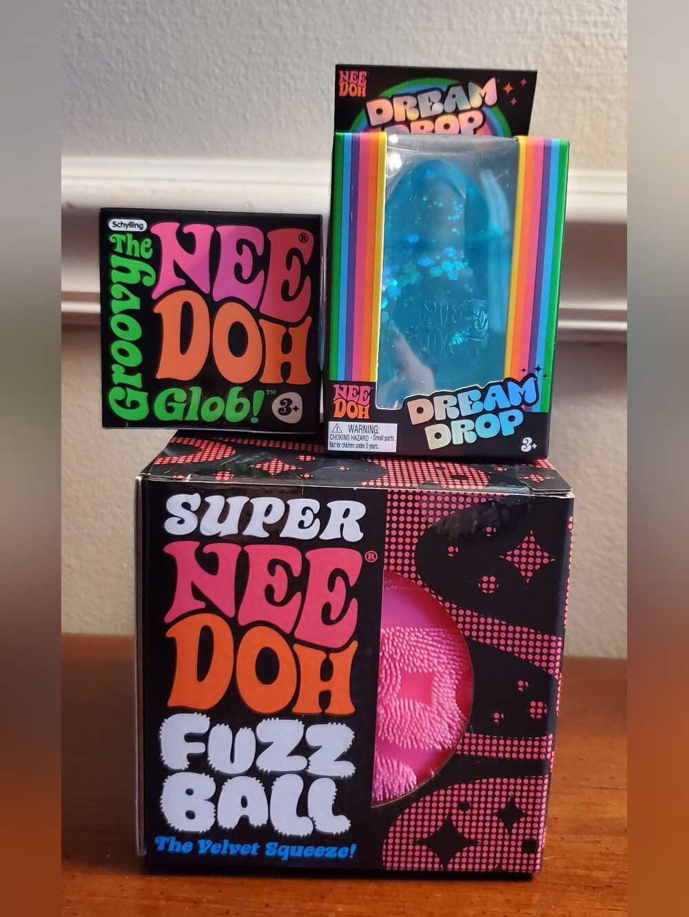Authentic Needoh Purple Bundle Of 3 💗 SUPER Fuzz Ball Groovy Glob! Dream Drop